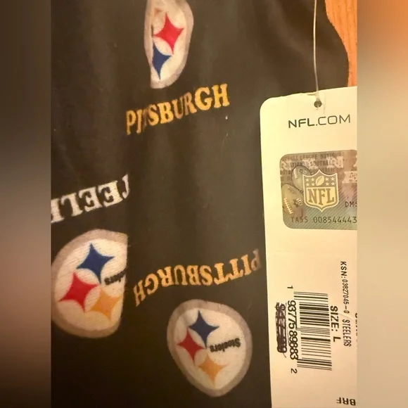 NFL Pittsburgh Steelers Black Lounge Pants - Picture 2 of 7